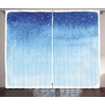thumbnail image 1 of Ambesonne Winter Curtains 2 Panel Set, Watercolor Shades Xmas, 108" x 90", Blue White, 1 of 3