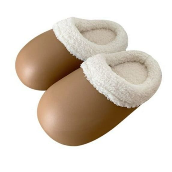 Winter Cushioned Sole Slippers for Women, Casual Slip On Home Shoes, Warm Fuzzy Lining House Indoor Bedroom Slipper