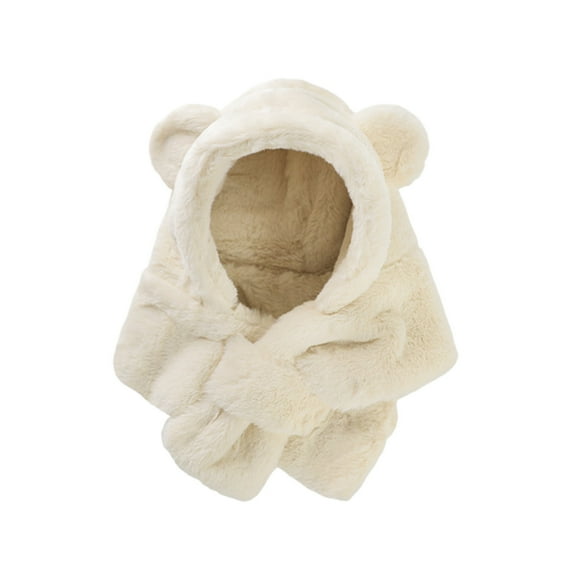 Winter Cute Bear Ear Warm Hat Women Plush Earflap Hat Kids Girls Windproof Cap