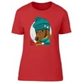 thumbnail image 1 of Winter Cute Dog With Hat Tee Women's -Image by Shutterstock, 1 of 2