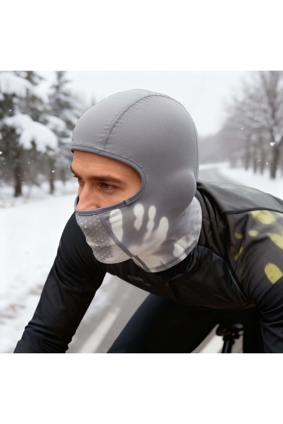 Winter Cycling Face And Neck Warmer Shield For Outdoor Ski And Ride Enjoyment In Cold Weather Gear For All Seasons, Grey