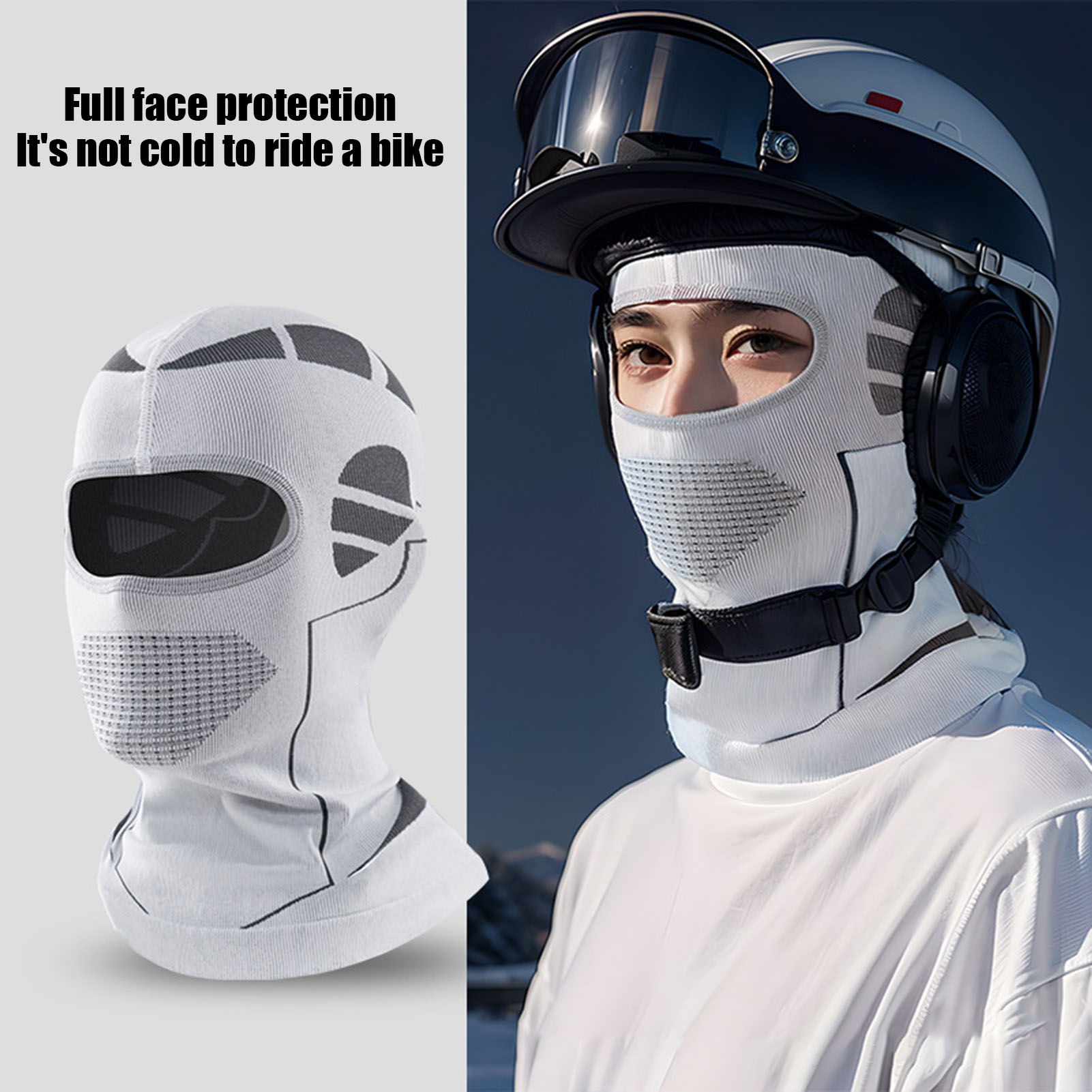 Winter Cycling Face Guard Warm Breathable Cold Weather Men  display picture 1