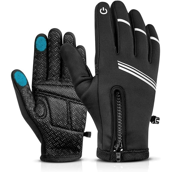 Winter Cycling Gloves for Men and Women - Thermal Full Finger Bike Gloves - Touch Screen Windproof Warm Non-Slip Road Mountain Bicycle Gloves for Running,Driving,Hiking,and Skiing