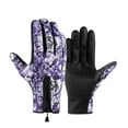 thumbnail image 1 of Winter Cycling Gloves Men Women,Touch Screen Padded Bike Glove Water Resistant Windproof Warm Anti-Slip for Running,Biking,Workout,Christmas Gifts for Lover(L,Purple), 1 of 3