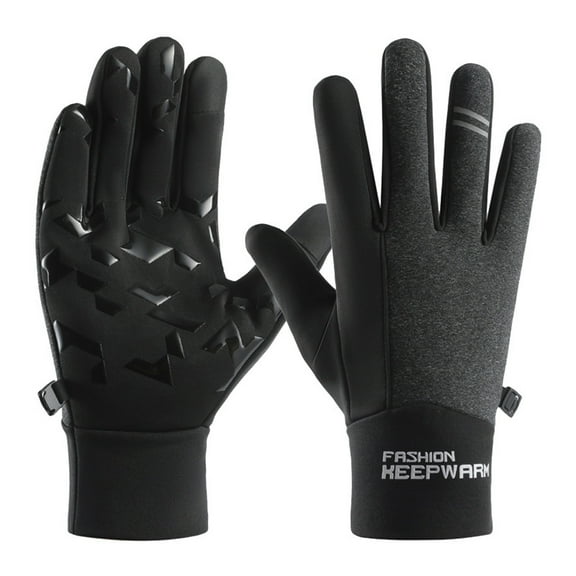 Winter Cycling Gloves for Men Women Windproof Thermal Full Finger Bike Gloves for Cold Weather Warm Non Slip Mountain Bicycle Glove for Driving Hiking Skiing