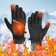 thumbnail image 1 of Winter Cycling Gloves Men's Windproof Thermal Touchscreen Sports Gloves with Anti-Slip Grip for Outdoor Fishing Skiing Motorcycle Riding, 1 of 3