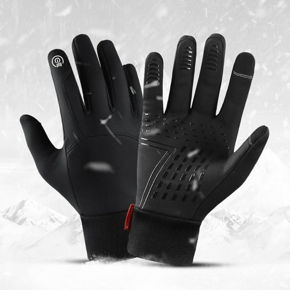 Winter Cycling Gloves Waterproof Windproof Fleece Touchscreen Full Finger