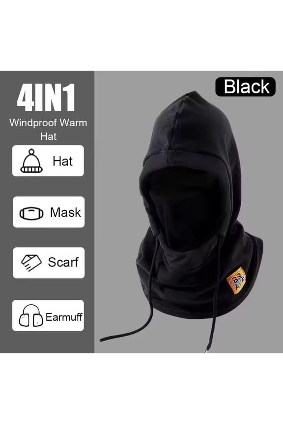 Winter Cycling Hat Face Mask Head Cover Neck Warmer Scarf Windproof Masked Hat Cycling Cap Cold Weather Protection Warm Cap
