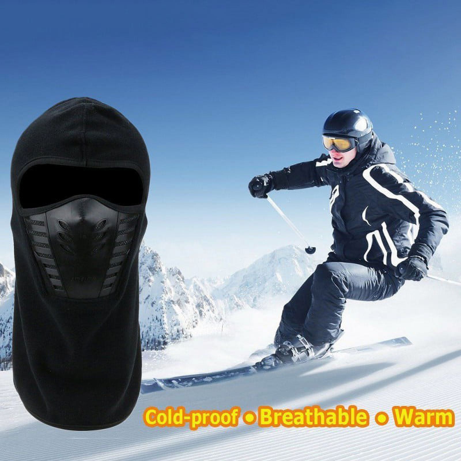 full face mask snowboarding helmet Balaclava with Breathable Mesh, Moveable Design Ski Mask for Winter Cold Weather Ski Working Men Women Black at Amazon Men's Clothing store suitable for both men and women. Not got a full face