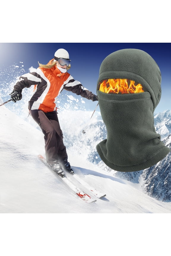 Winter Cycling Warm Mask Neck Cover Ski Face Mask, Windproof Fleece Head Cover Full Face Balaclava for Skiing Cycling Running Outdoor Sports Cold Weather Use