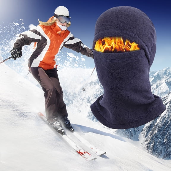 Winter Cycling Warm Mask Neck Cover Ski Face Mask, Windproof Fleece Head Cover Full Face Balaclava for Skiing Cycling Running Outdoor Sports Cold Weather Use