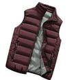 thumbnail image 1 of Winter Deals 2022 Juebong Men Quilted Stand Collar Outwear Padded Vest Sleeveless Jackets for Casual Work Travel Outdoor Lightweight, 1 of 6