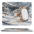 thumbnail image 1 of Winter Decor Rabbit Printed Mouse Pad, 10"x12", Square Mouse Pad, Cloth with Rubberized Base, Standard, 1 of 8