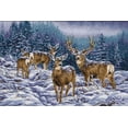 thumbnail image 1 of Winter Deer | Cross Stitch Needlework Embroidery Kits (printed canvas), 1 of 6