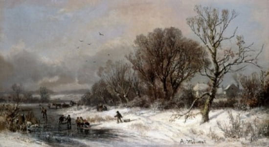 Winter Delights Adolf Stademann (1824-1895 German) Canvas Art - Adolf Stademann (24 x 36)
