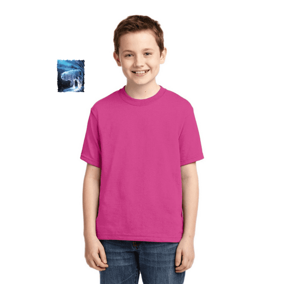 Winter Dire Snow Wolf Animal Lover Boys Graphic Youth T-Shirt