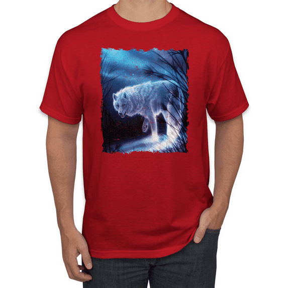Winter Dire Snow Wolf Animal Lover Graphic T-Shirt