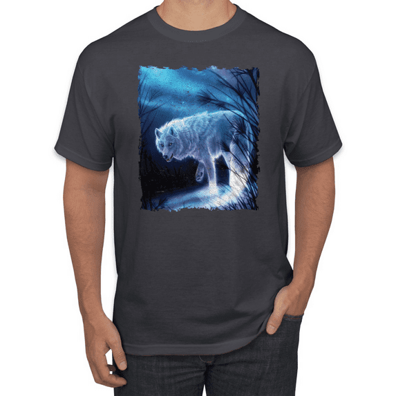 Winter Dire Snow Wolf Animal Lover Graphic T-Shirt