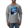 thumbnail image 1 of Winter Dire Snow Wolf Animal Lover Mens Long Sleeve Shirt, 1 of 1