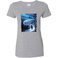 thumbnail image 1 of Winter Dire Snow Wolf Animal Lover Womens Graphic T-Shirt, 1 of 1