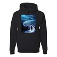 thumbnail image 1 of Winter Dire Snow Wolf Fashion Graphic Hoodie Sweatshirt, Black, Small, 1 of 1
