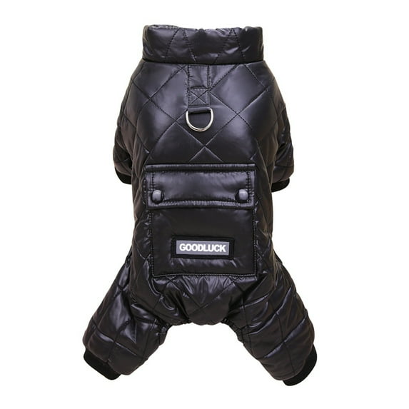 Winter Dog Clothes Dogs Warm Coat Autumn Winter Dog Thicken Cotton Jacket with D-Ring Dog Apparel Outfit Pet Outdoor Waterproof Snowsuit Clothes