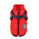 Winter Dog Coat with Harness Built in Waterproof Dog Jackets Warm Pet Fleece Vest Windproof Snow Jacket Snowsuit Reflective Dogs Cold Weather Coats for Puppy Small Medium Large Dogs Cats Red S