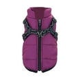 thumbnail image 1 of Winter Dog Coat With Harness Built In Waterproof Dog Jackets Warm Pet Vest Windproof Snow Jacket Snowsuit Reflective Dogs Cold Weather Coats(Purple L-62Cm), 1 of 5
