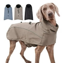 Winter Dog Coat with Reflective Trims - Windproof and Warm for Small Medium Large Dogs - Padded Dog Puffer Jackets, L