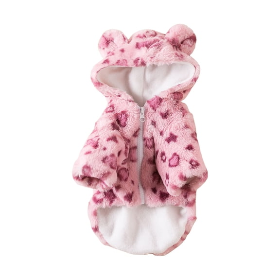 Winter Dog Dress Dog Winter Coat for Small Dogs Girl Dog Hoodie Dresses for Chihuahua Yorkie Teacup Pet Coat Dog Christmas Outfit-S
