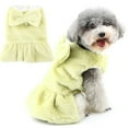 thumbnail image 1 of Winter Dog Dresses For Small Female Puppies Warm Sweater Attire With Bow Knot And Leash Ring, 1 of 8