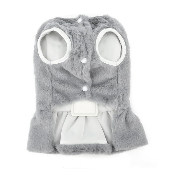 Winter Dog Dresses Warm Sweater For Small Female Puppies With Leash Ring Cute Bow Knot Fuzzy Cold Weather Pet Clothes