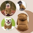 thumbnail image 1 of Winter Dog Hoodie Sweatshirts With Pockets Warm Dog Clothes For Small Dogs Chihuahua Puppy Cat Costume ,L,Brown, 1 of 9
