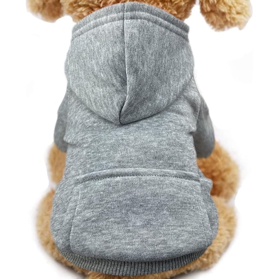 Winter Dog Hoodie Sweatshirts with Pockets, Warm Dog Clothes for Small Dogs Chihuahua Dog Coat Clothing Puppy Cat Custume