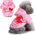thumbnail image 1 of Winter Dog Hoodie with Leash Hole, Cozy Plush Lined Sweater and Comfortable Jacket for Small Dogs, Multiple Colors Available, 1 of 7