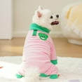 thumbnail image 1 of Winter Dog Pajamas, Super Soft Sherpa Lined Bodysuit with Harness Access, Snug and Warm for Small Breeds Like Chihuahuas on Winter Walks. Pink M, 1 of 5