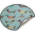 thumbnail image 1 of Winter Dog Puppy Christmas Tree Mats Waterproof Tree Skirt, Christmas Cute Animal Xmas Tree Stand Tray Mat Floor Protector Pad for Holiday Party Decoration, 28.3", 1 of 6
