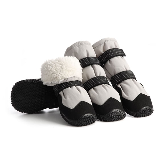 Winter Dog Snow Boots with Warm Lining, Dog Shoes for Large Small Medium Dogs, Dog Booties and Paw Protectors, Anti-Slip Dog Shoes with Reflective for Snow, Hardwood Floors, Hiking (Size 2)