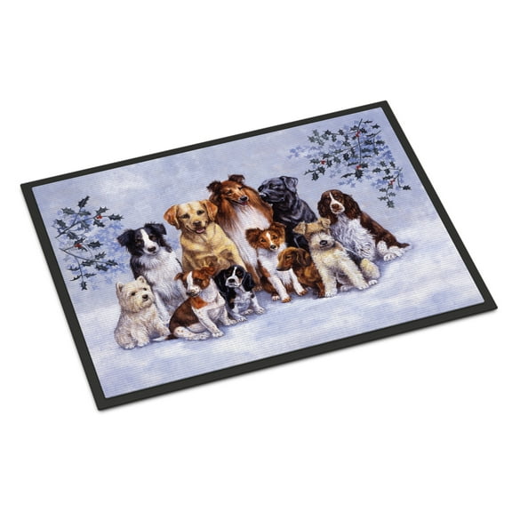 Winter Dogs Doormat 24x36