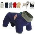 thumbnail image 1 of Winter Dogs Jumpsuit Coat with Back Zipper, Fleece Dog Pajamas – Warm Winter Dog Jackets, Plush Fleece Dogs Coat, Soft Cozy Pet Outfit for Pet (Blue-Green, Small), 1 of 7