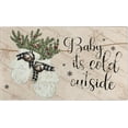 thumbnail image 1 of Winter Door Mat Outdoorfor for Front Door,Knitted Gloves Baby Its Cold Outside Welcome Doormat,Christmas Xmas Holiday Floor Rug for Porch Entrance Farmhouse Decor 30" x 17", 1 of 6