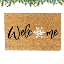 Christmas Doormat 24x16 Non-Slip Mat - Winter Snowflake Welcome Mat for Front Door, Outside Entrance Porch, Indoor Entry & Holiday Decor