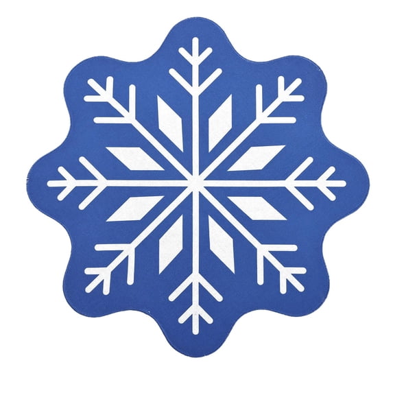 Winter Doormat Snowflake Rug, Non Slip Washable Welcome Mat for Indoor Outdoor Entrance, Bathroom Kitchen Decor, Large Absorbent Floor Mat