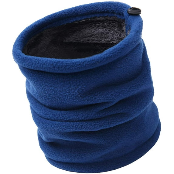 Winter Double Layer Fleece Neck Gaiter Neck Warmer Scarf Face Mask Beanie Hat