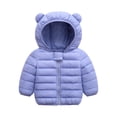 thumbnail image 1 of Winter Down Coats for Baby Boy Girl Baby Kids Cute Light Puffer Padded Jacket Ear Hoodie Warm Outerwear Clothes, 1 of 2