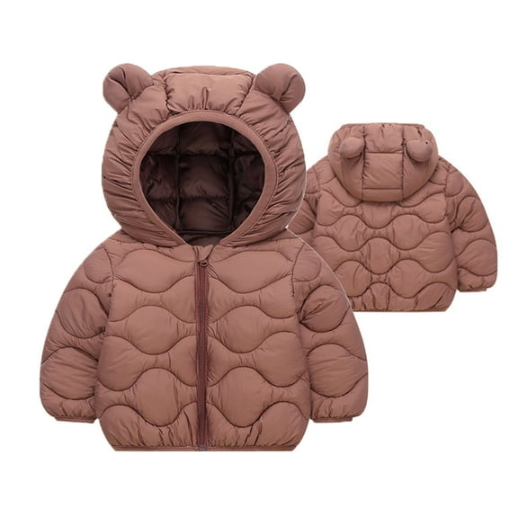 Winter Down Coats for Baby Boys Girls Hooded Lightweight Puffer Thermal Jacke Water-Resistant Windproof Infant Outerwear