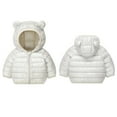 thumbnail image 1 of Winter Down Coats for Baby Boys Girls Hooded Lightweight Puffer Thermal Jacke Water-Resistant Windproof Infant Outerwear, 1 of 4