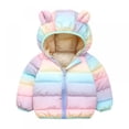 thumbnail image 1 of Winter Down Coats for Kids Baby Boys Girls Light Puffer Padded Jacket Bear Hoods Infant Outerwear, 1 of 5