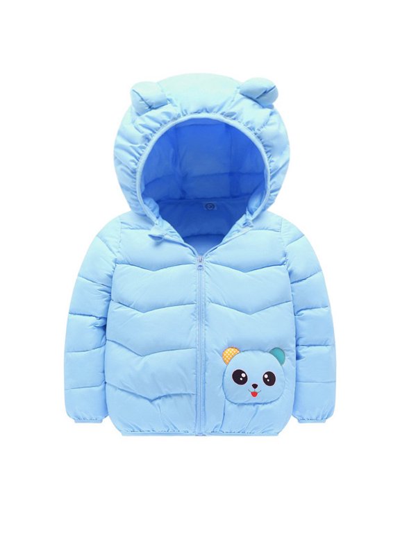 Winter Down Coats for Kids Toddler Boys Girls Cute Panda Print Light Puffer Padded Jacket Bear Hoods Baby Outerwear[