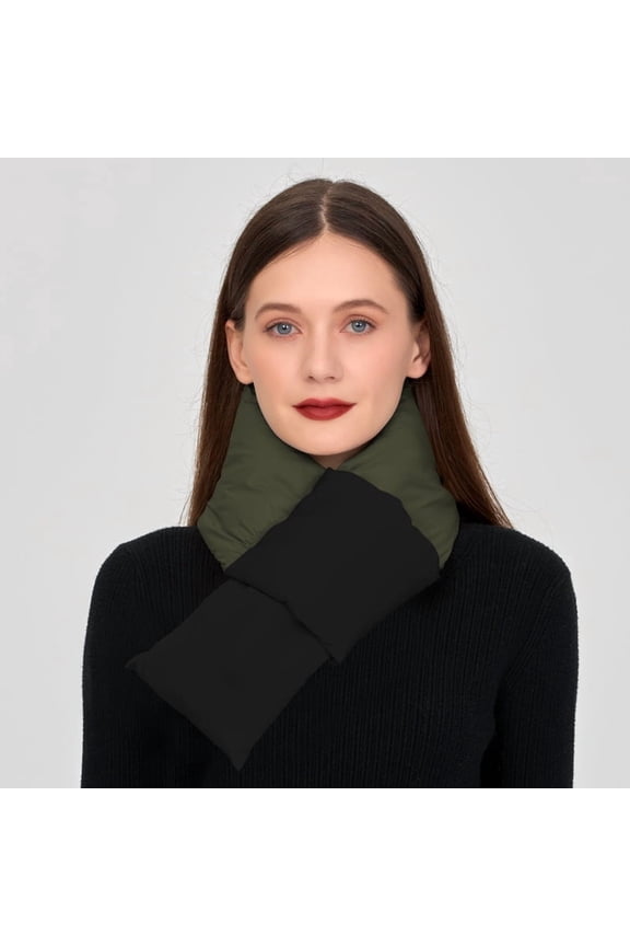 Winter Down Scarf Women Men Down Filling Foldable Plain Waterproof Ultralight Neck Warmer For Cycling Hiking